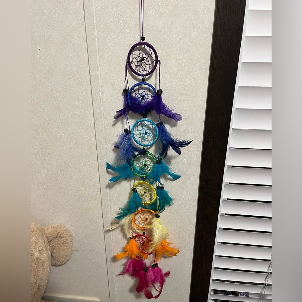 colorful rainbow dream catcher